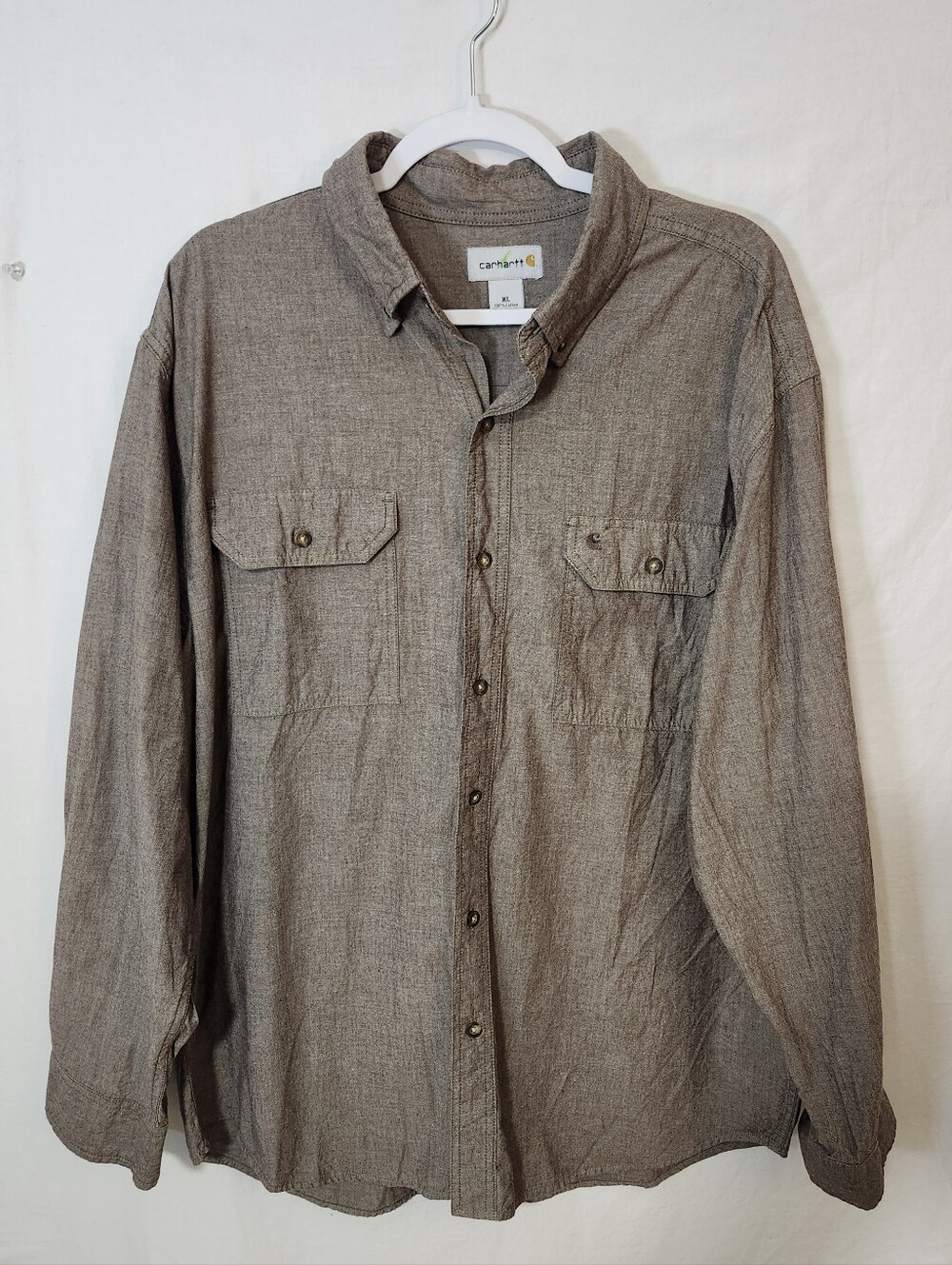 Carhartt Men's Brown 100% Cotton Shirt